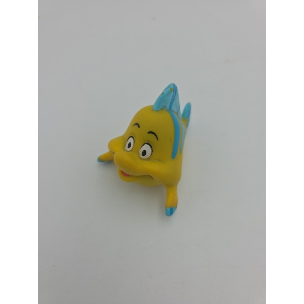 Vintage 1980s Small Disney Little Mermaid Flounder Squirter Toy-Soft Plastic